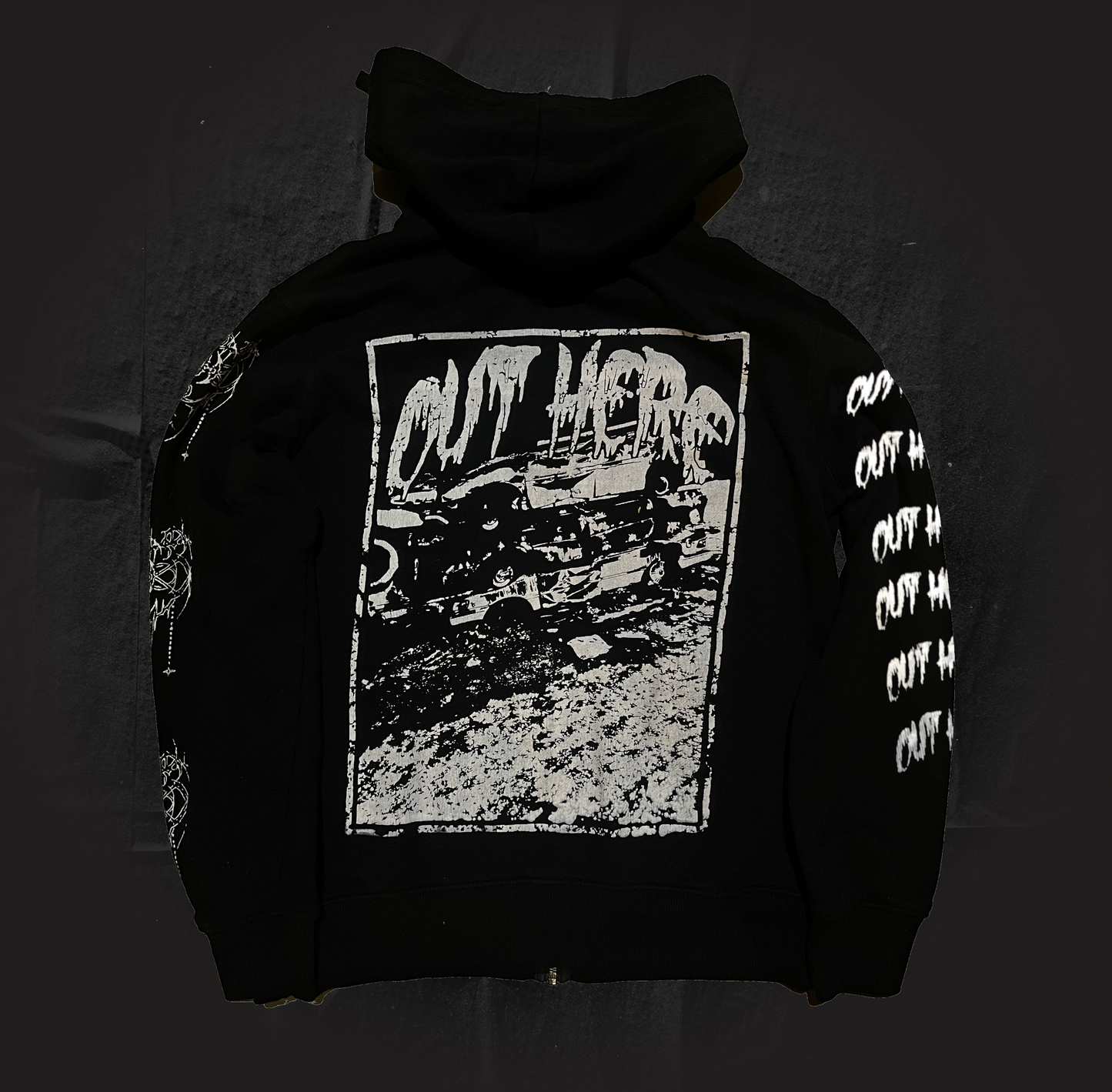 Toxic Wasteland Zip-Up Sweatshirt - Black