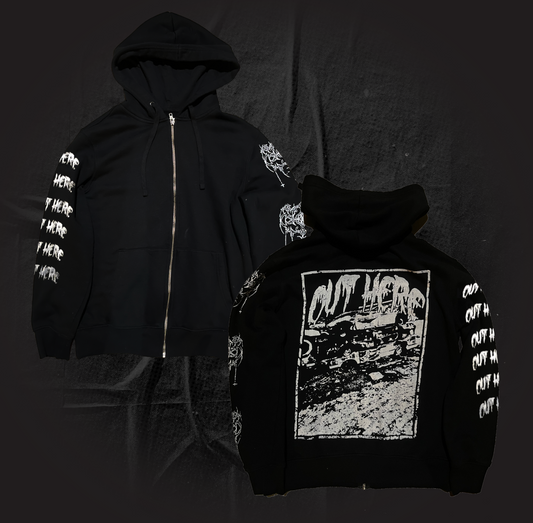 Toxic Wasteland Zip-Up Sweatshirt - Black